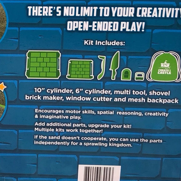 Create a Castle kit - 6pc kit includes bonus backpack for storage & transport. - Picture 6 of 6